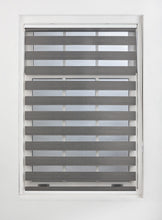 Load image into Gallery viewer, Dark Grey Day and Night Roller Blinds - Zebra Blind Dim or Translucent Vision Roller Shades for Windows and Doors - Dual Layer Fabric