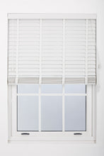 Load image into Gallery viewer, White Taped Wood 50mm Slat Venetian Blind