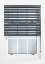 Load image into Gallery viewer, Dark Grey Wood 50mm Slat Venetian Blind