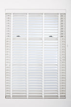 Load image into Gallery viewer, White Taped Wood 50mm Slat Venetian Blind