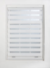 Load image into Gallery viewer, White Day and Night Roller Blinds - Zebra Blind Dim or Translucent Vision Roller Shades for Windows and Doors - Dual Layer Fabric