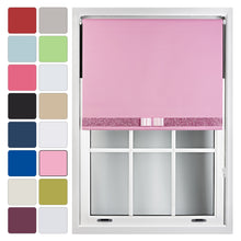 Load image into Gallery viewer, Blackout Roller Blind Customised With Glitter Trim And Bow