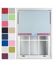 Load image into Gallery viewer, Blackout Roller Blind Customised With Glitter Trim And Bow