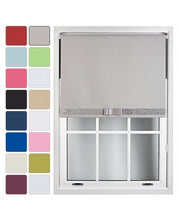 Load image into Gallery viewer, Blackout Roller Blind Customised With Glitter Trim And Bow