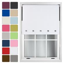 Load image into Gallery viewer, Square Eyelet Blackout Roller Blind