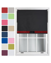 Load image into Gallery viewer, Blackout Roller Blind Customised With Glitter Trim And Bow