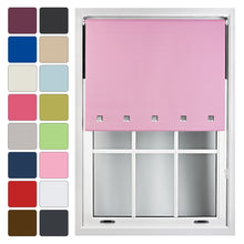 Load image into Gallery viewer, Square Eyelet Blackout Roller Blind