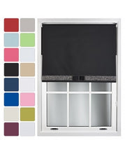 Load image into Gallery viewer, Blackout Roller Blind Customised With Glitter Trim And Bow
