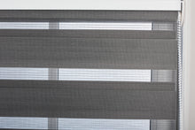 Load image into Gallery viewer, Dark Grey Day and Night Roller Blinds - Zebra Blind Dim or Translucent Vision Roller Shades for Windows and Doors - Dual Layer Fabric
