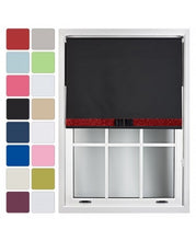 Load image into Gallery viewer, Blackout Roller Blind Customised With Glitter Trim And Bow

