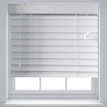 Load image into Gallery viewer, White Faux Wood 50mm Slat Venetian Blind
